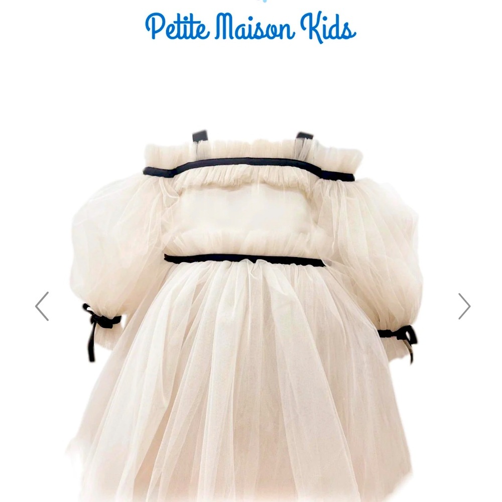 Petite Maison Coco-Caramel Tulle Dress